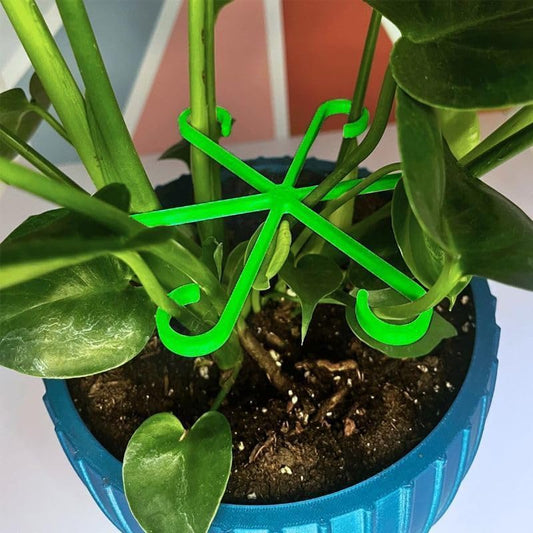 4PCS Reusable Plant Stem Support Stakes – Assorted Sizes Plant Growth Accessories for Indoor Climbing Plants & Home Decoration, Green