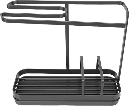Brrnoo Milk Yellow Sponge Holder with Drainage System – Wall-Mounted Kitchen Sink for Dishcloths & Scrubbers，Metal Rack