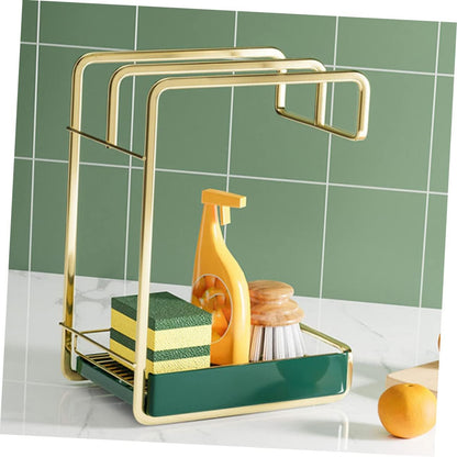 LABRIMP Quality Iron Wall Hanging Drain Rack Duster Cloth Drying Rack Kitchen Accessories Storage