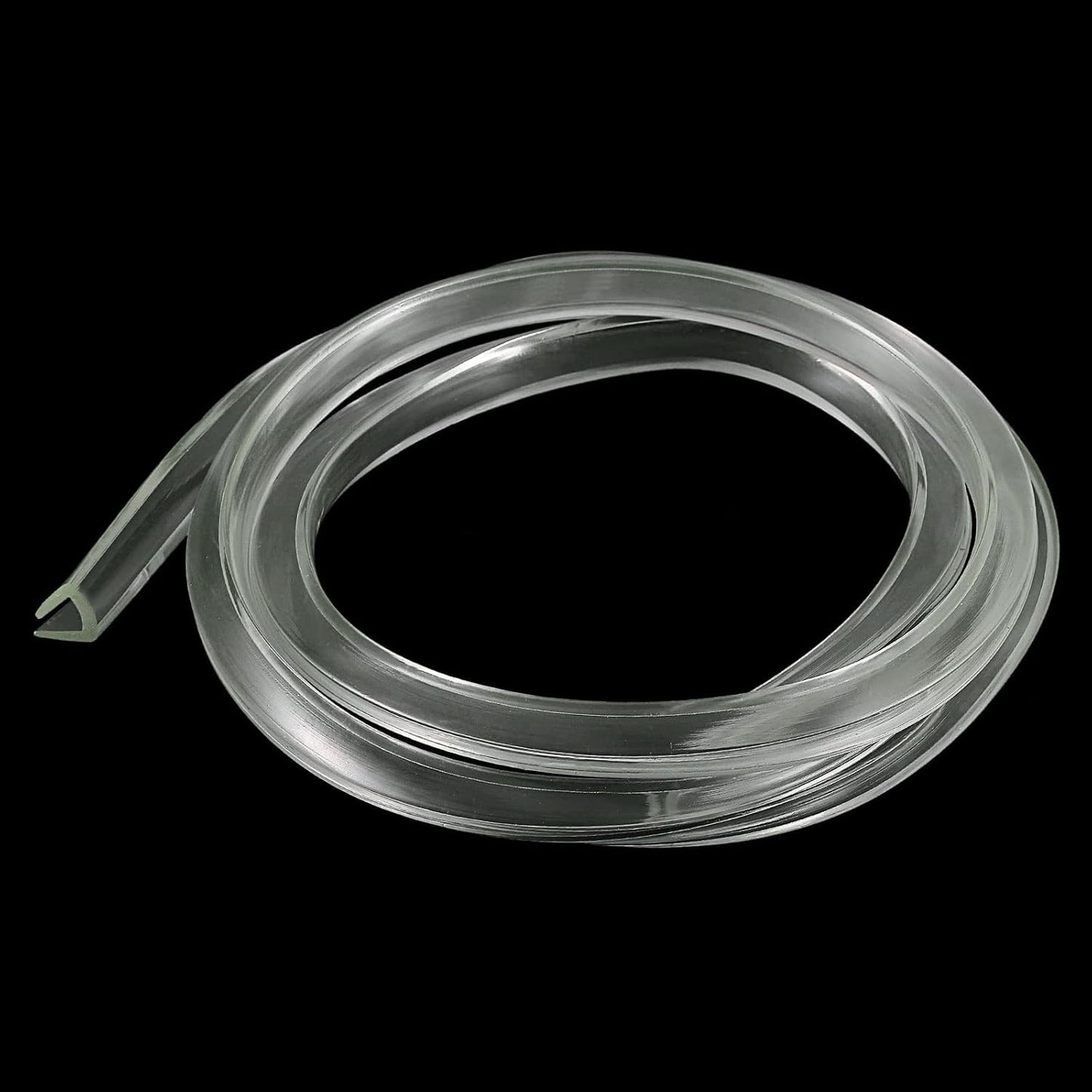 uxcell U Channel Edge Trim, 4.9ft Length Soft Rubber Guard Seal Strip Edge Protector Fit for 1-2mm Edge, (9/32" W x 5/32" H) Clear