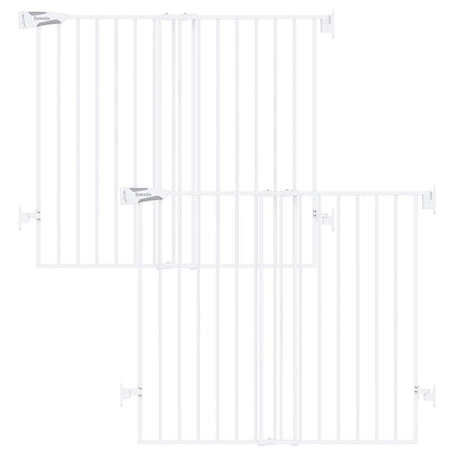 Babelio Baby Gate for Stairs, Kitchen & Doorways, No Bottom Bar| One-Handed Operation| Auto-Close| Hardware Mount (Drill Needed) Safety Dog/Pet Gate (Black - B17, 26-43" W, 28" H)