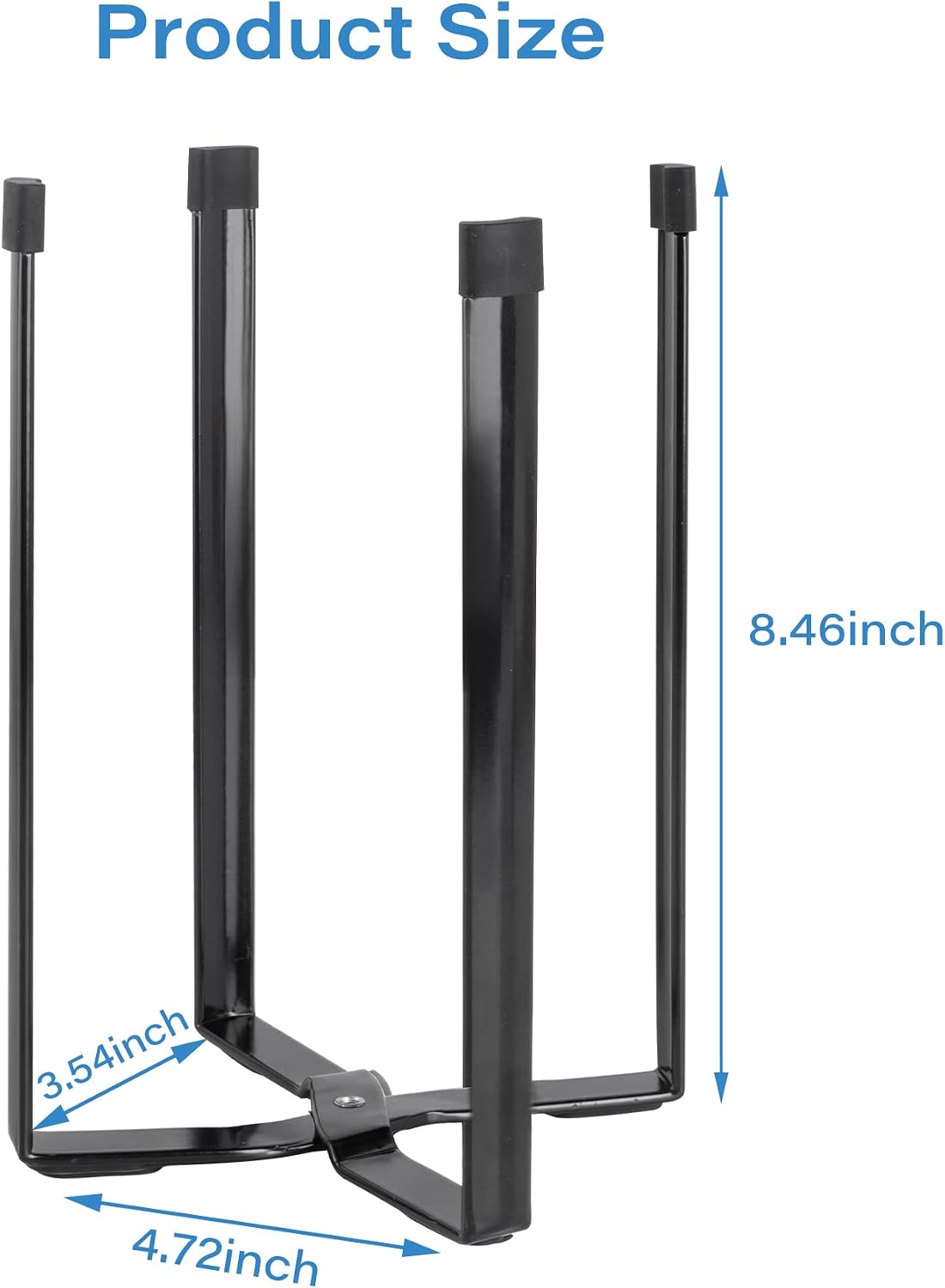 Kitchen Stand Holder, Plastic Bag Drying Rack, Multifunctional Countertop Cups Bottles Drying Rack for Plastic Bags, Bottles and Cups, Shelf Trash Bag (Black)