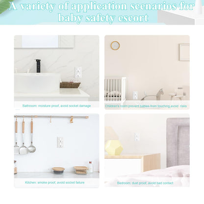 Fielect Outlet Plugs Covers Childproof EU Plug Protectors Electric Socket Cover Electrical Protector 2-Hole White 30Pcs