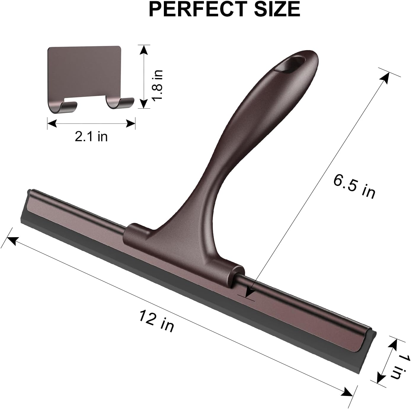 SetSail Squeegee for Shower Glass Door Stainless Steel Shower Squeegee for Glass Doors All-Purpose Window Squeegee for Tile Shower Walls, Sink, Mirror, Bathroom, Car Window Cleaning 10 Inches
