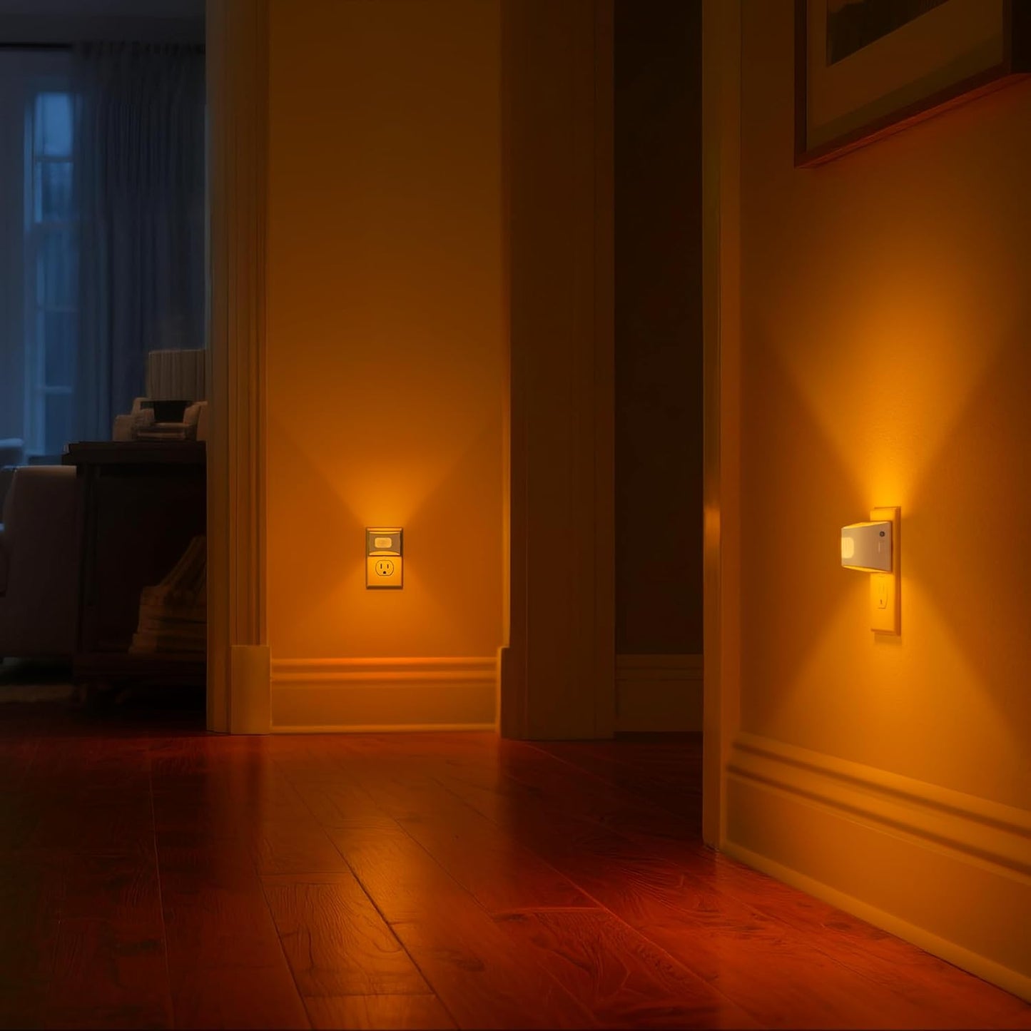 DORESshop LED Night Light[2 Pack], Night Lights Plug into Wall, 3 Mode Plug in Night Light with Motion Sensor, Dusk to Dawn Sensor, Nightlights for Adults, Bedroom, Bathroom, Hallway