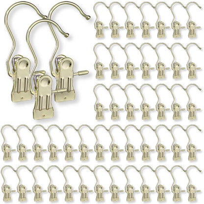 Hangers Clips,Stainless Hooks for Closet Hooks,Heavy Duty Clothespins Laundry Hanging Hooks,Travel Portable Clothes,Boot Tall Towel Hats Socks Pants and Bras (10, Matte Black)