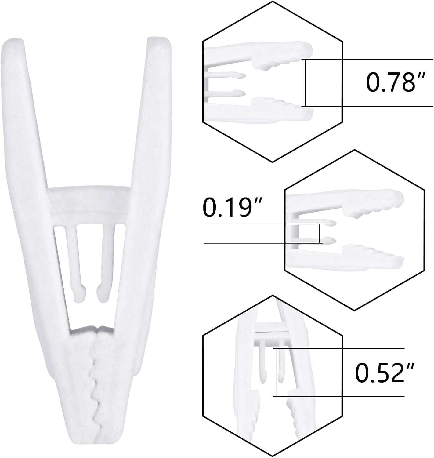 Tinfol Velvet Hanger Clips, 24 Pack Black Pants Hangers Clips, Large Opening Clothes Pin, Strong Finger Flocked Clip Perfect for Use with Slim-line Clothes Velvet Hanger