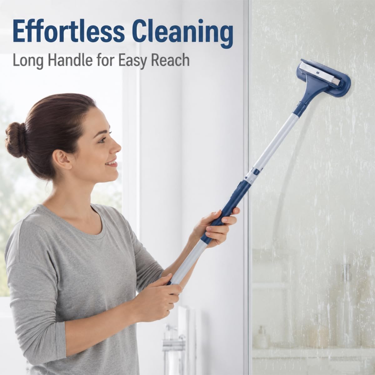 Window Screen Cleaning Brush, 2026 Upgraded 3 in 1 Mesh Cleaner Brush, Window Screen Cleaner Tool with Squeegee, Multifunctional Screen Brush, Double Sided Wet & Dry Dual Use (Blue )