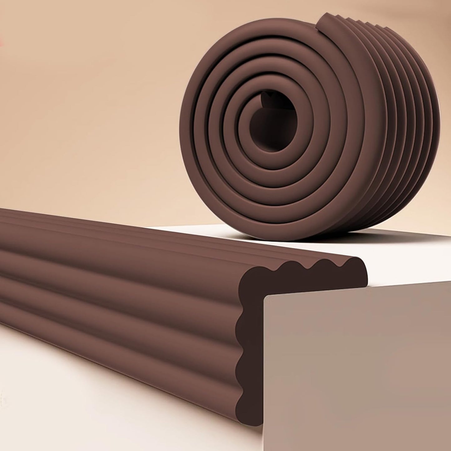 【6.56 Ft】 Baby Edge and Corner Guards - Soft Foam Table Bumper Strip, 3.15inch Wide Furniture Protector for Baby Proofing Table, Fireplace, Wall, Desk (Black)