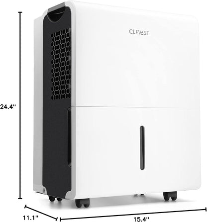 CLEVAST Small Dehumidifier for Home, Mini Quiet Fast Moisture Removal | 30oz Water Tank, Auto Shut-Off, Sleep Mode, Portable, Compact, Suitable for Bathroom, Bedroom, Closet, Camper, Cabinet