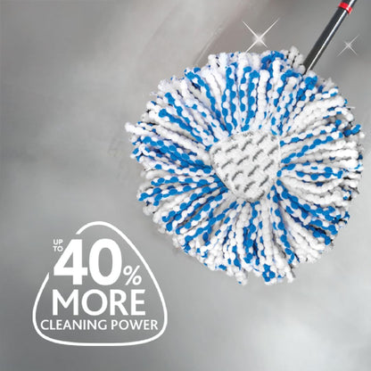 O-Cedar EasyWring RinseClean Spin Mop Microfiber Refill, 1-Pack, Blue