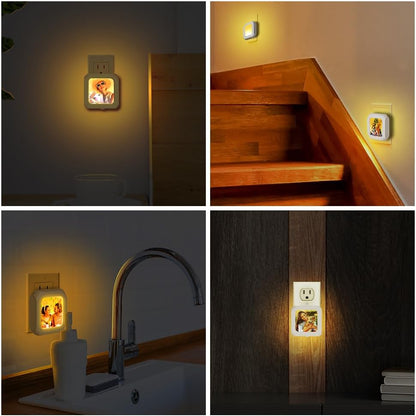 PYD Life 10 Pack Sublimation Night Light Blanks Plug in Motion Sensor 3" x 2.7" x 1.6",Warm Yellow LED Nightlight Adjustable Brightness for Bedroon,Bathroom,Hallway,Stairs,Kitchen