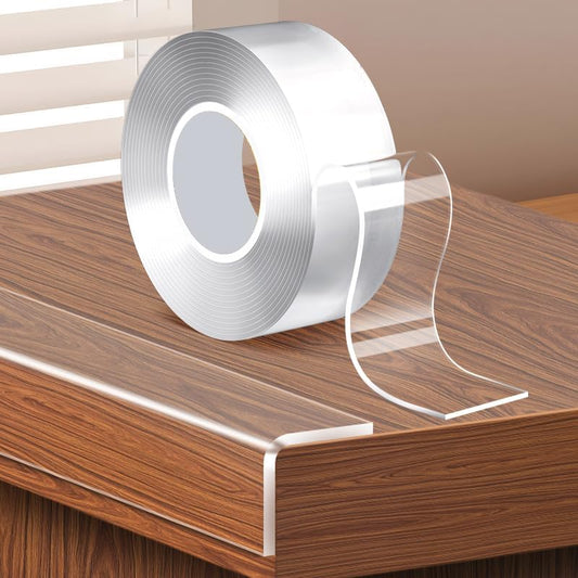 Clear Edge Protector 0.8 in. x 9.86 FT, 2mm Soft Self-Adhesive Furniture Strip, Transparent Table Edge Guard and Corner Bumper for Desk, Cabinets, Countertops, Home Safety