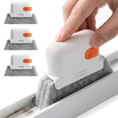 2026 New Magic Window Track Cleaner Set – Handheld Multipurpose Cleaning Brush Windows Screen Brush for Window Grooves, Tile Grout Lines, Shutter Slats, Car AC Vents & Narrow Gaps (3pcs Colorful)