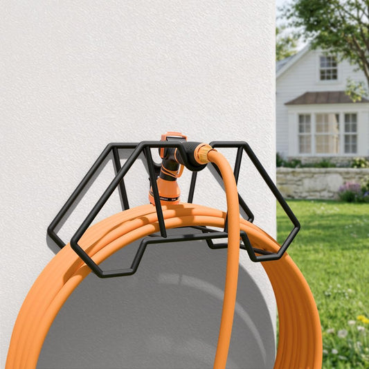 Giraffe Tools Garden Hose Holder Wall Mount-Metal Water Hose Hanger for Outside,Holds 150FT Hoses,Durable Hook for Garden