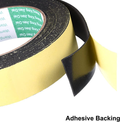 uxcell Sealing Foam Tape 5mm Wide 3mm Thick 4m/13ft Long, Self Adhesive Weather Strip for Window Door Insulation, Pack of 2