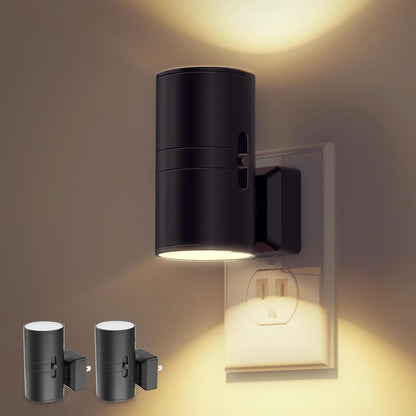 L LOHAS LED Night Light Plug in, Night Lights Plug into Wall, Light Sensor, 0-100LM Soft White 3000K, Dimmable Night Light, Modern Nightlight for Kids Bathroom Hallway Bedroom Kitchen Stairway, 2 Pack