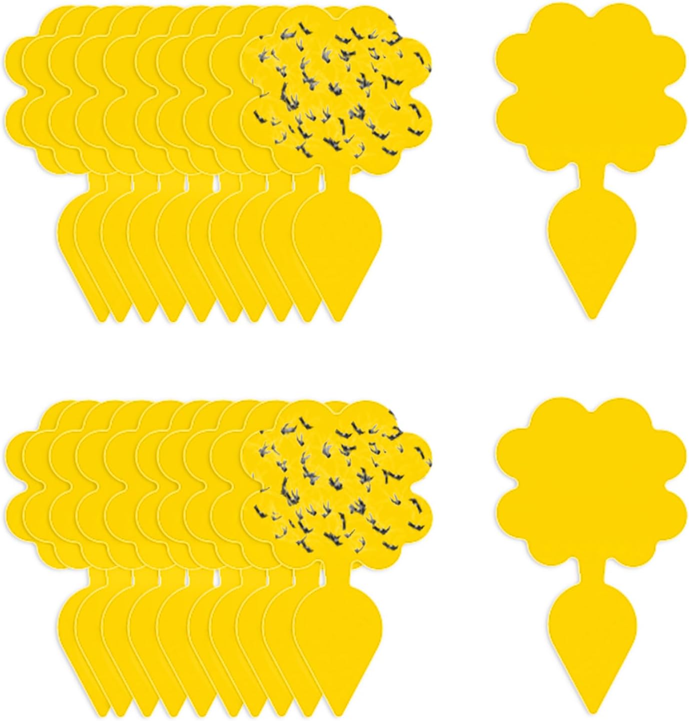 Yellow Sticky Traps for Plant Gnats, 100PCS Fungus Gnat Trap | for Gnat, Fruit Fly, Flying Insects, Bug, Waterproof, Non-Toxic Indoor Outdoor Use for Houseplants, Pots, Garden & Kitchen