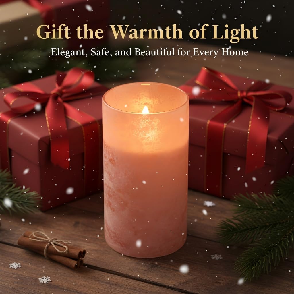 ANGELLOONG Flickering Flameless Candles, Realistic Battery Operated Candles with Remote and Timer, Set of 3 LED Candles for Room Fall Home Wedding Decor Centerpieces Table Party Valentines Decorations