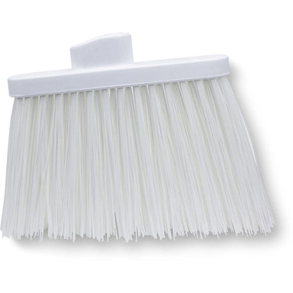 SPARTA Plastic Broom Head, Angled, Un-Flagged for Large Debris Indoor, Outdoor, Home, Restaurant, Lobby, Office, 12 Inches, Green