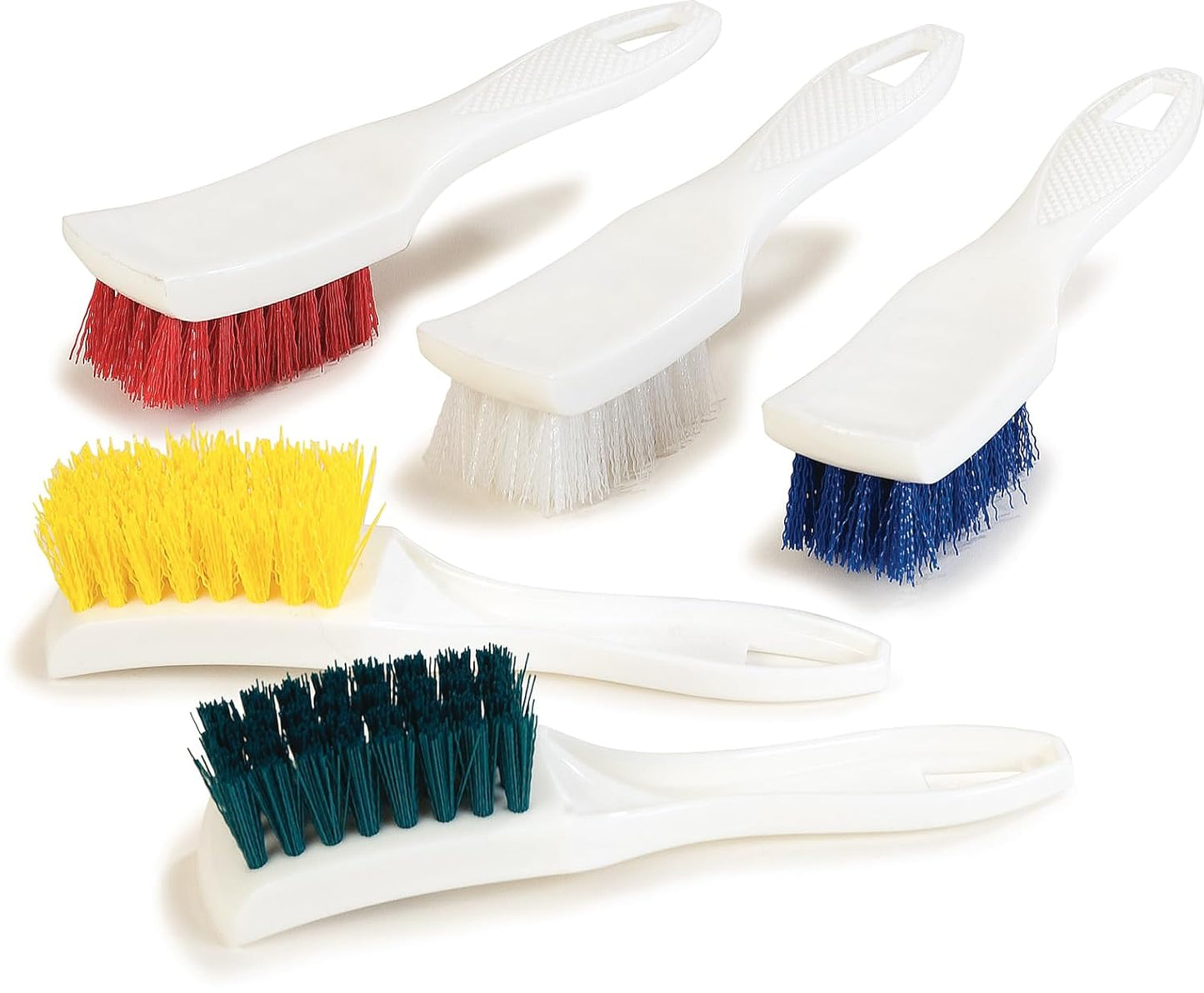 SPARTA 41395EC09 Plastic Scrub Brush, Detail Brush, Kitchen Brush With Hanging Hole For Cleaning, 7 Inches, Green