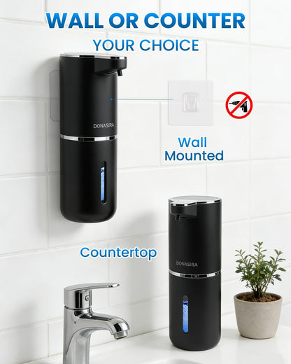Automatic Liquid Soap Dispenser Touchless, USB Rechargeable Hand Soap Dispenser, 4 Adjustable Volume Levels, IPX5 Waterproof, 12.8oz/380ml Wall Mounted for Bathroom Kitchen Countertop, White