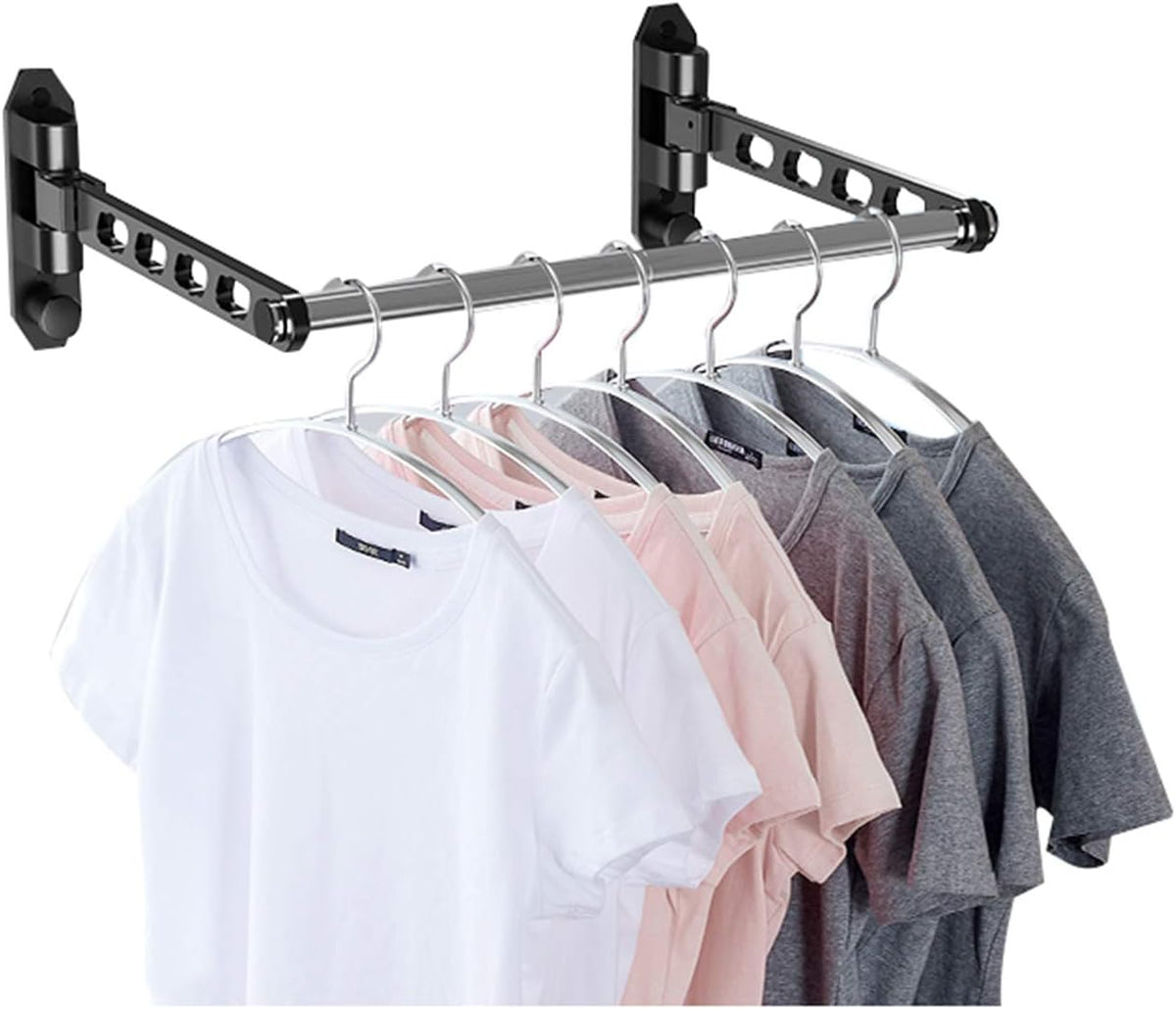 Laundry Rack, Wall-Mounted Airer, Folding Drying Rack Bathroom Invisible Clothes Rail Wall-Mounted Balcony Bathroom Small Clothes Drying Artifact