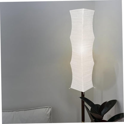 ABOOFAN Floor Lamp Shade Replacement – 49.21" Foldable Rice Paper Lampshade for Soft Light Diffusion & Easy Tool-Free Installation – for Living Room, Bedroom, Office