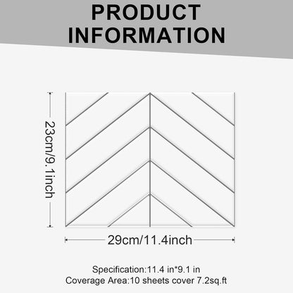 10 Sheets Thicker Design Peel and Stick Backsplash, 3D Self Adhesive Peel and Stick Wall Tile Backsplash for Kitchen, Bathroom, 11.4"x9.1", Beige