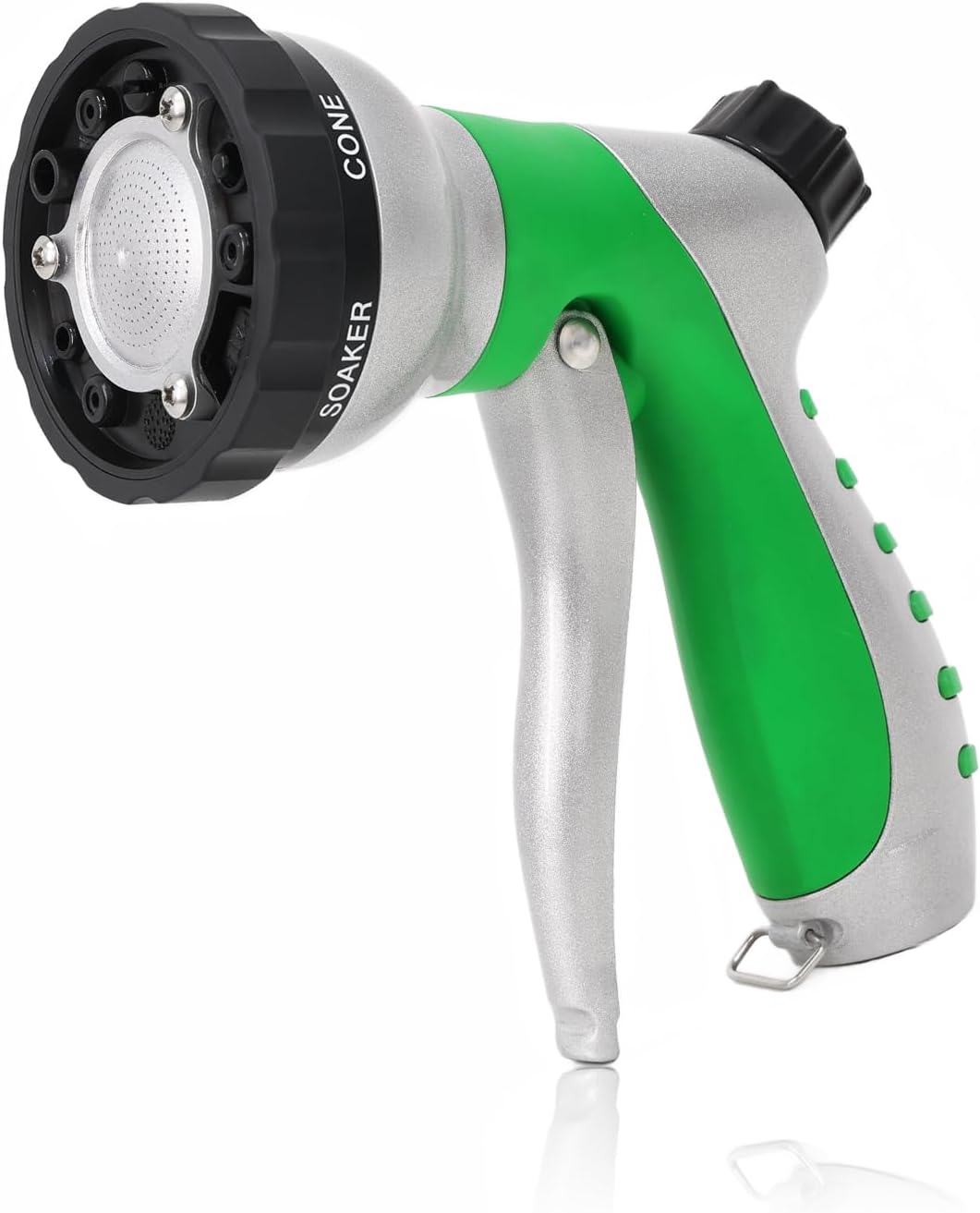 RESTMO Garden Hose Nozzle, Heavy Duty Metal Water Hose Nozzle for Outdoor | 6 Adjustable Spray Patterns, High Pressure Sprayer with Front Trigger Flow Control, Ideal for Plants & Lawns, Cars & Pets