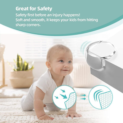 Corner Protector for Baby, Protectors Guards,Furniture Corner Guard ,Edge Safety Bumpers,Baby Proof Bumper,Cushion to Cover Sharp Furniture,Table Edges Clear and Transparent L Shape 20PCS