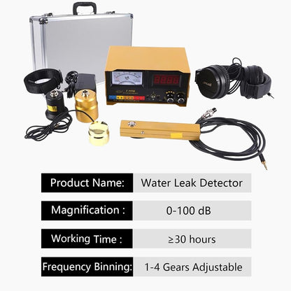 Under Sink Sensor, Geophone Water Leak Sensor, Geophone Tracer Water Leak Detector for Outdoor for Home with Adjustable 4 Gears