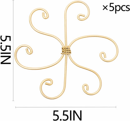 Yohsnor Monstera Plant Stem Support System - 5 Piece Set (5.5x4.7in) | Durable Plant Support Stakes for Climbing Plants & Fishbone Cactus | Ideal Leaf Stabilizer for Indoor Plants & Monstera Care