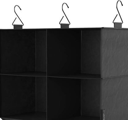 ClosetMaid 10-Shelf Fabric Hanging Shoe Storage Organizer for Closet, Charcoal Black