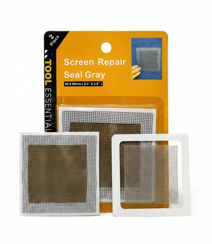 Screen Repair Patch Kit, 2 Pack 3.5" x 3.5" Adhesive Fiberglass Screen Repair for Window, Door & Patio Screens (Gray)