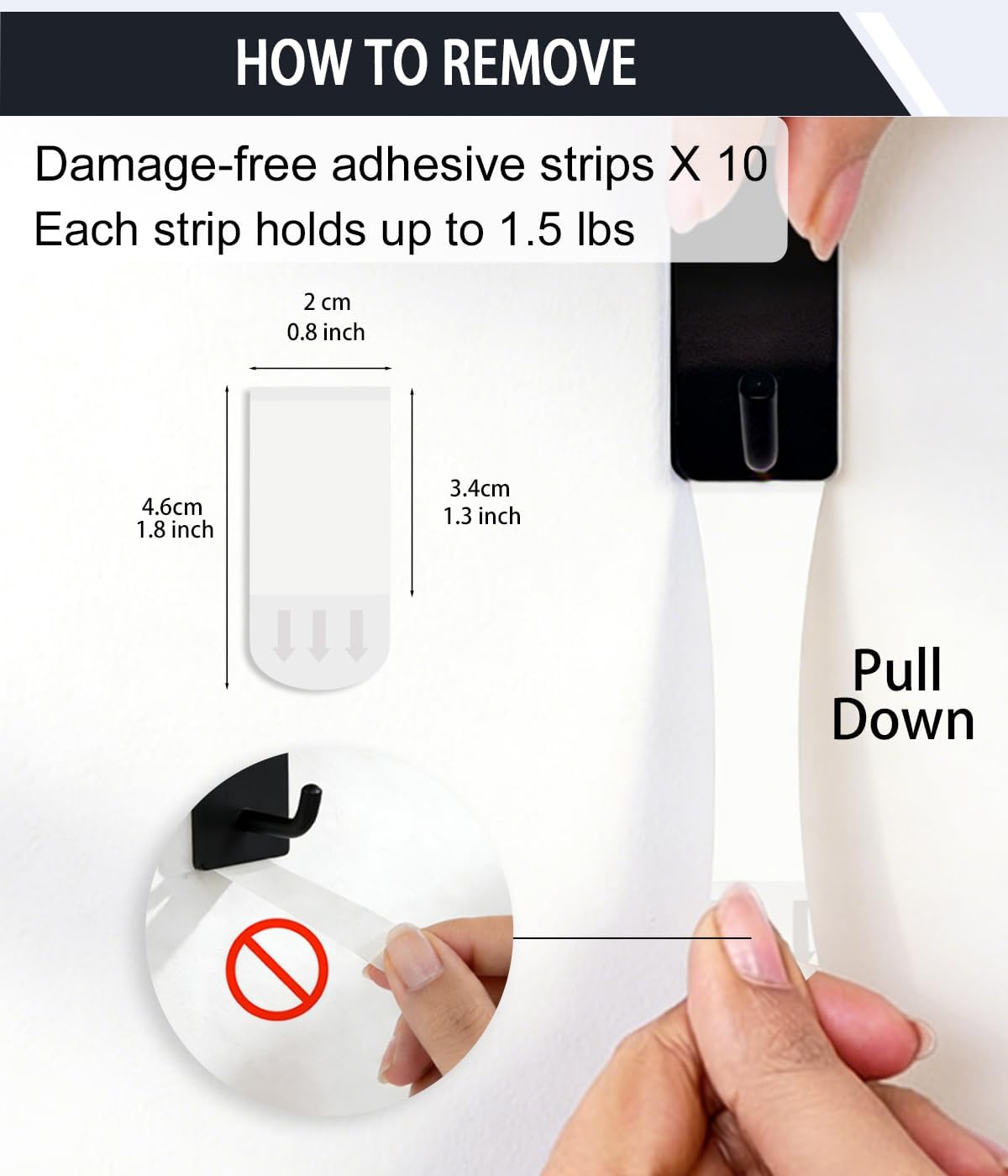 2 Razor Holder for Shower and 3 Adhesive Hooks with Removable Strips，Towel Hooks for Hanging，Wall Hooks for bathrooms，Removable Damage-Free Metal Shaver Holder，for Stockings，Decor，Robe