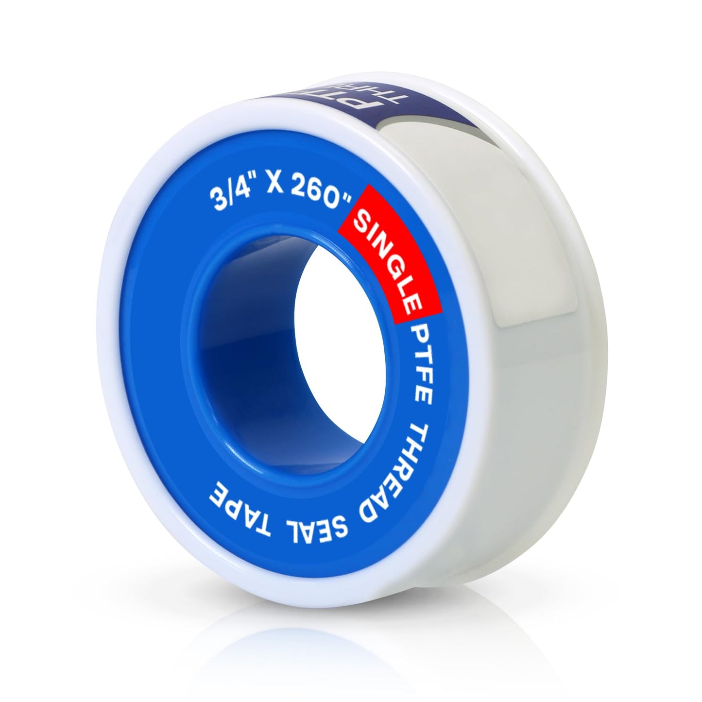 Supply Giant Plumbers PTFE Tape 3/4" W x 260" L Pipe Thread Tape, High Density Thread Sealant Tape Water Seal Plumbing Tape for Shower Head, Pipes, Gas Lines, Leak Prevention