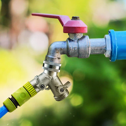 Garden Hose Nozzle Heavy Duty, Metal Water Hose Sprayer with 10 Adjustable Spray Patterns, Thumb Control On Off Valve, High Pressure Hose Nozzle for Watering, Cleaning, Car Washing & Pet Shower