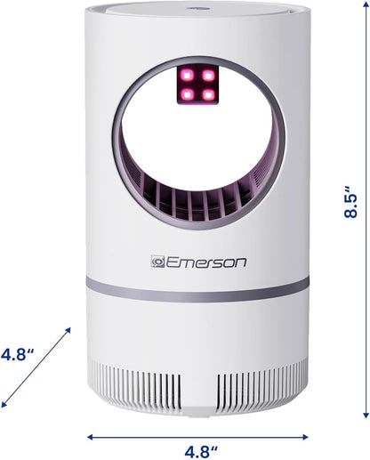 Emerson ITM8110 Indoor Portable Flying Bug Catcher with UV LED light & Fan Suction, 24/7 Mess Free Alternative for Catching Flies, Fruit Flies, Moths, Gnats & More - Includes 3 Replacement Glue Boards