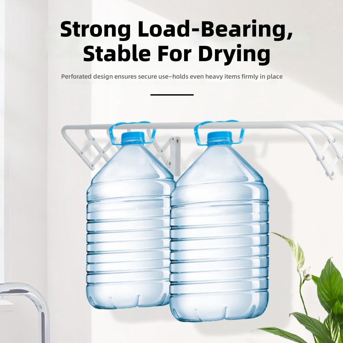 Clothes Drying Rack, Wall Mounted, Retractable, 3 Fold Accordion Design, Space Saving, Durable, Heavy Duty for Laundry Room, Bathroom, Indoor, Outdoor Use