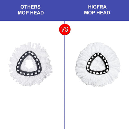 2 Pack Mop Heads Replacements - 40% More Cleaning Power, Spin Mop Heads Replacements for O Cedar Easy Wring 1-Tank System, Deep Cleaning, Microfiber and Machine Washable