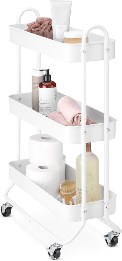 Whitmor 3 Tier Rolling Laundry Cart 8.50x26.0x31.0