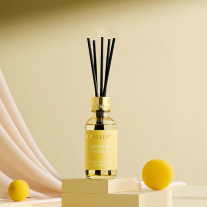Airkeep Reed Diffuser Oil Set with Reed Sticks,Vanilla Aromatherapy Oil Scent Diffuser for Home Office Bathroom Decoration Perfume and Gifts 3.38 oz/100ml