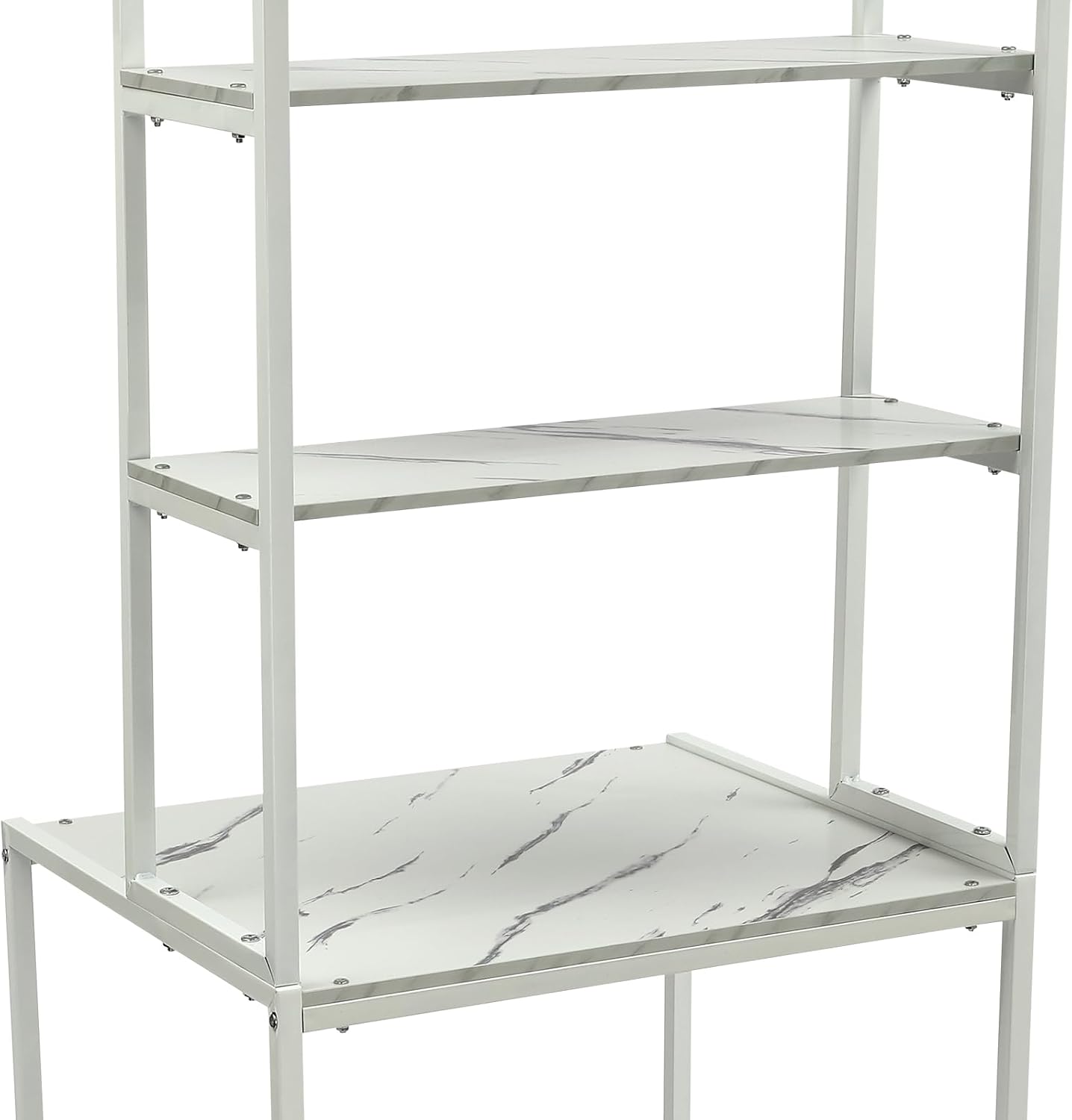Over Washer Dryer Standing Rack Stand with Adjustable Rubber Feet, Hanging Towels Organizer Laundry Products Storage Shelf for Bathroom Laundry Room Space Saver (Black+Oak)