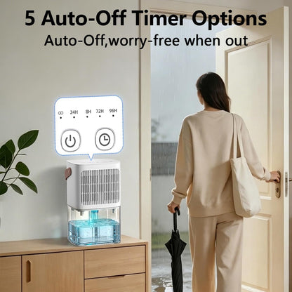 Newo Dehumidifier 60oz Small Dehumidifier for Home 430 Sq.Ft Quiet Dehumidifier with 10 Color Lights&Auto Shut Off 3 Modes 5 Timers Portable Dehumidifier for Basement Bathroom Bedroom RV