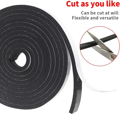 Weather Stripping Door Seal Strip for Doors and Windows, 1In x 1/8In x 33Ft x 2 Roll Foam Insulation Tape Self Adhesive,Sound Proof,Weatherstrip,Pipe Cooling, Air Conditioning Seal Strip - Colors A