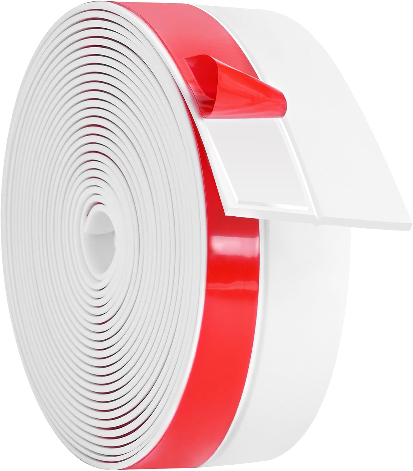 ToLanbbt Weather Stripping Silicone Door Seal Strip 2 in x 20 ft Door Draft Stopper Self Adhesive Door Draft Tape, Side & Bottom Gaps Insulation Strip for Glass Shower Door Sliding Door Window, Black