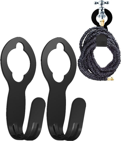 Garden Hose Hanger - Heavy Duty Metal Holder for 50ft/25ft Expandable Hose, Supports 110lbs - Portable Garage Storage