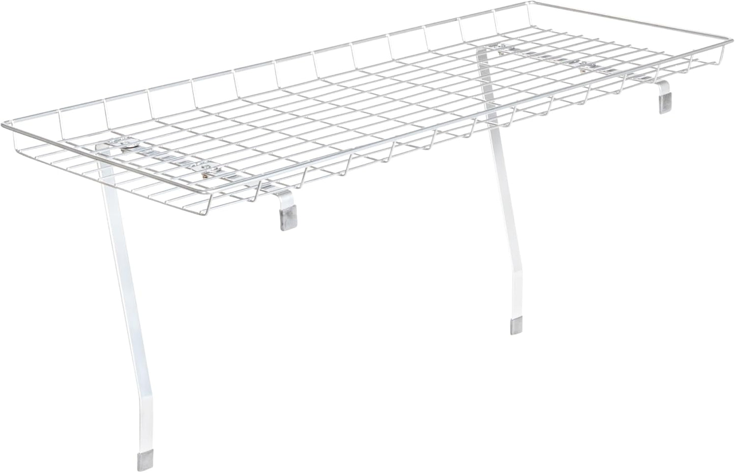 Household Essentials Rear Display Over-The-Washer Storage Shelf to Organize and Store Laundry Room Supplies, Silver