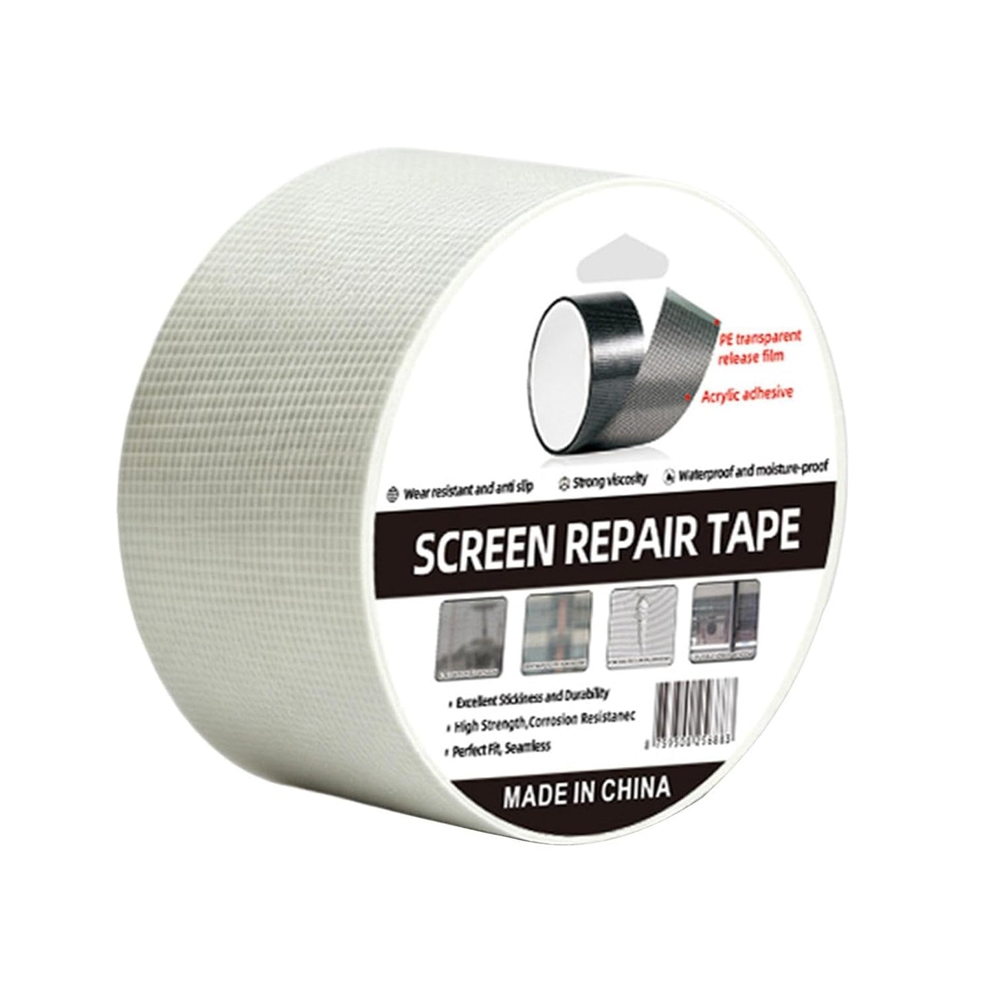 Window Screen Repair Kit, Screen Mesh Repair Kit, Screens Patch Tape | Self Adhesive Flexible Mesh Design, Screen Repair Tape, for Patio Porch RV Balcony Tent Camper Apartment